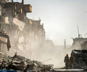 Una imagen de cómo ha quedado Ragga en Siria.