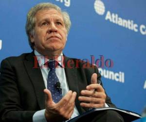El Secretario General de la Organización de Estados Americanos (OEA), Luis Almagro, durante conferencia de prensa.