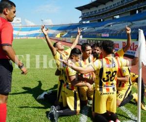 La maquina anotó tres goles en el estadio Olímpico de San Pedro Sula. Foto: EL HERALDO / OPSA