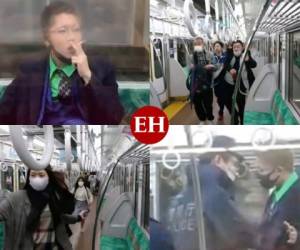 Las personas que estaban dentro del tren pudieron captar algunas escenas de los momentos de pánico que vivieron. Foto: Capturas de video.
