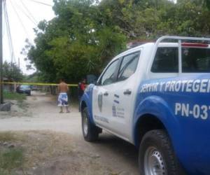 Esta es la zona donde se produjo el crimen contra una mujer de 33 años en el Sector Rivera Hernández de San Pedro Sula (Foto: @Hoy_Mismo)