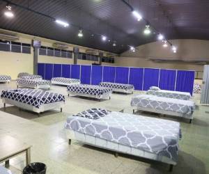 Centro de triaje en el Instituto Nacional de Formación Profesional (INFOP). Foto: El Heraldo.