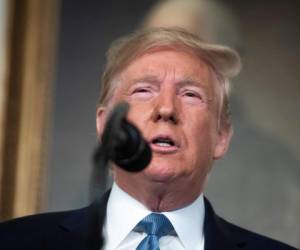 Donald Trump, presidente de Estados Unidos, durante una conferencia de prensa. Foto AFP