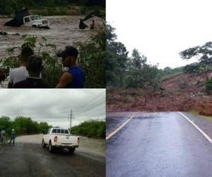 El agua ha dejado intransitables varias calles de Honduras; también hay pérdidas materiales.