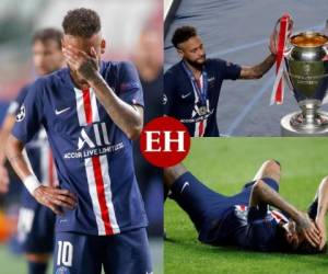 El jugador brasileño quedó desconsolado tras perder la final de la Champions League ante el Bayern Múnich este domingo. Fotos: AFP y AP