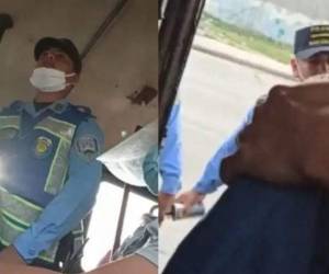 Los uniformados lanzaron la bomba de gas lacrimógeno en el autobús cargado de pasajeros.