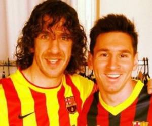 Carles Puyol junto a Leo Messi. Foto @Carles5puyol