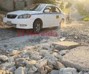 Los daños en calles de Comayagua son evidentes.