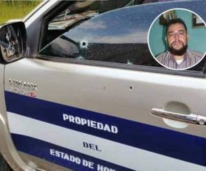 Varios sujetos dispararon contra el vehículo del alcalde de Güinope. Foto: EL HERALDO.