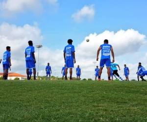 La Selección de Honduras en el entrenamiento de este jueves. Foto: @FenafuthOrg en Twitter