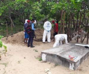 La exhumación del cadáver de Patricio Pravia Quitalan se llevó a cabo en la comunidad de Yauhrabila.