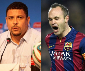 Ronaldo Nazario destaca la calidad futbolística de Andrés Iniesta, capitán del Barcelona. Fotos AFP