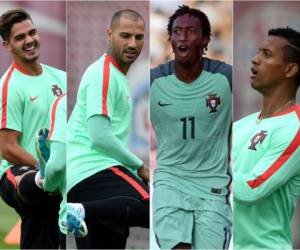 André Silva, Ricardo Quaresma, Nani y Gelson Martins, las cuatro piezas claves en Portugal que acompañan a Cristiano Ronaldo. (Fotos: AFP)