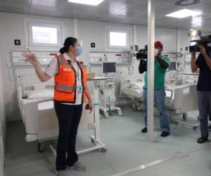 El hospital móvil de la ciudad de San Pedro Sula ya está listo y será entregado a la Secretaría de Salud.