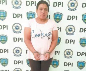 La mujer fue capturada por agentes de la Dirección Policial de Investigaciones en Santa Rosa de Copán.