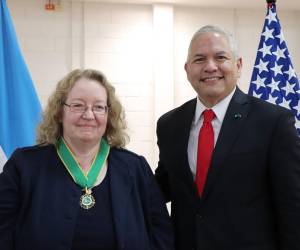 El galardón consta de una Cruz en dorado y con esmaltes que tienen por fondo un mapa de América y la figura de José Cecilio del Valle.