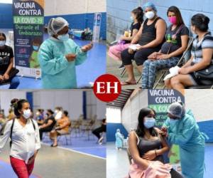 La sexta jornada de vacunación contra el coronavirus en Honduras arrancó la mañana de este lunes con la aplicación de la primera dosis a embarazadas. Foto: Marvin Salgado/EL HERALDO.