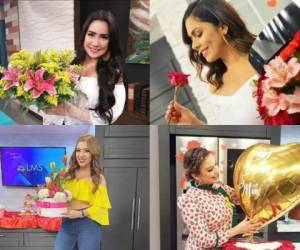 Algunas presentadoras de la televisión hondureña presumieron en redes sociales los detalles que recibieron durante este 14 de febrero, Día del Amor y la Amistad. Fotos: Instagram.