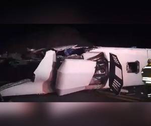 La unidad quedó totalmente deshecha.