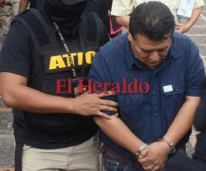 El exgerente de la Suplidora Nacional de Productos Básicos (Banasupro), Santos Ubaldo Cerrato Canales, tras su detención.
