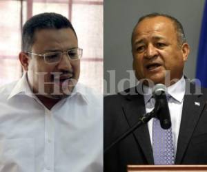 El miembro de la Comisión para la Depuración Policial, Omar Rivera (izquierda), negó este jueves que le hayan ofrecido reemplazar a Julián Pacheco Tinoco (derecha) como ministro de Seguridad.