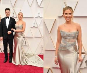 Una vez más Scarlett Johansson deslumbró con su belleza. El sensual vestido que usó en los Oscar 2020 la enlistó como una de las mejores vestidas. Fotos AFP