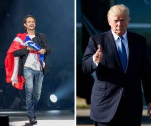 Trump emitió un tuit sobre Puerto Rico el lunes por la noche, pero hizo énfasis en que la isla tiene una deuda de “miles de millones de dólares” con “Wall Street y los bancos”. Fotos: Facebook Marc Anthony /AP.