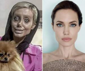 Las comparaciones en redes sociales le han valido infinidad de críticas a la chica iraní que intentó parecerse a Angelina Jolie.