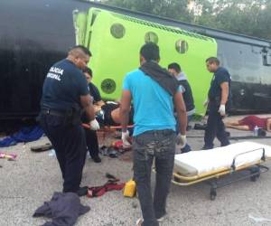 Las autoridades no tienen pistas aún sobre las causas que provocaron que se volcara el autobús de pasajeros en esa zona de la carretera que está rodeada de espesa selva.