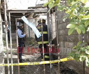 En este inmueble hallaron el cadáver de la víctima. Foto: Estalin Irías| EL HERALDO