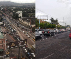 Los conductores se vieron obligados a estar sumergidos en un tráfico infernal durante horas. Fotos cortesía Twitter @TRAFICOENTEGUS