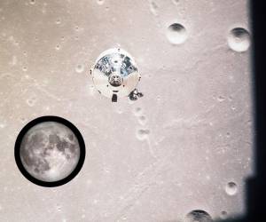 Inagen tomada por Lunar Reconnaissance Orbiter de la NASA, que lleva orbitando la Luna desde el verano del 2000.