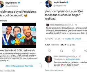 Nayib Bukele, presidente de El Salvador, está revolucionando las redes sociales con cada una de sus publicaciones. El mandatario, como ningún otro, ha dado órdenes para despedir a funcionarios del gobierno anterior, además se ha tomado con humor cada uno de los comentarios recibidos. Foto captura Twitter