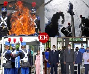 Este 01 de septiembre de 2021, Día de la Bandera, Honduras iniciaron las Fiestas Patrias para conmemorar los 200 años de independencia. La Secretaría de Educación, Fuerzas Armadas y los tres poderes del Estado dieron por inaugurado el mes del Bicentenario. Aquí te contamos detalle a detalle. Foto: Marvin Salgado/EL HERALDO.