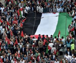 Decenas de palestinos realizaron protestas en Palestina tras la inauguración de la embajada de Estados Unidos en Jerusalén. Foto: Agencia AFP