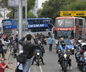 El plantel llegó a Madrid. Hoy entrenará en el complejo del Real. Foto AFP