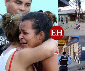 Un joven fue ultimado a balazos este domingo en horas de la tarde en el interior de la barbería donde laboraba. El negocio está ubicado en la entrada a la colonia Lopez Arellano de Choloma, Cortés, norte de Honduras. El joven asesinado fue identificado como Giancarlos Díaz Ortiz. Fotos: EL HERALDO.