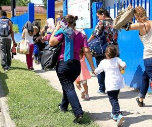 Ayer arribó a San Pedro Sula un bus con 58 niños hondureños procedentes de Mexico.
