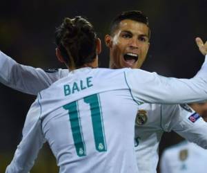 Cristiano Ronaldo celebrando un gol con Gareth Bale en el duelo ante el Borussia Dortmund. (Agencias: AFP)
