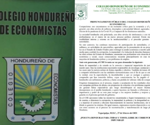 El CHE señaló que 'existe muy baja credibilidad interna y externa en la institucionalidad y el proceder genuino de las autoridades'.