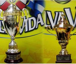 Las copas de Campeón y subcampeón del torneo de clausura estas listas para ser lavantadas en la gran final del fútbol hondureño.