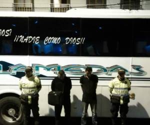 La foto de los morotista tomada por la policía colombiana.