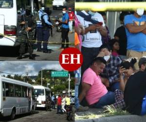Un conductor de bus rapidito fue asesinado la mañana del jueves a la altura de la colonia 21 de febrero de la capital de Honduras. Fotos: Emilio Flores/EL HERALDO