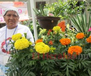 Al menos 10 microempresarias exponen sus flores en el festival.