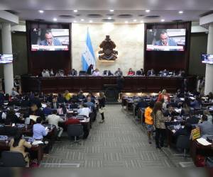 Imagen tomada durante la sesión legislativa del 13 de febrero de 2024 en el Congreso Nacional de Honduras.