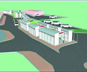 Asi lucirá la plaza comercial en la Calle de la Salud. Foto /cortesía AMDC