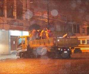 Fuertes lluvias se registraron en La Ceiba, Atlántida, en el norte de Honduras.