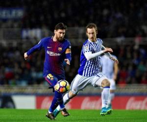 El equipo de Valverde juega con Messi en San Sebastián. Foto AFP