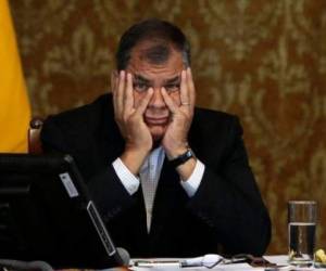 Rafael Correa terminó reconociendo la victoria del candidato del partido opositor. Foto: AFP