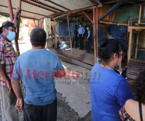 El crimen se registró la tarde de este miércoles en una caseta de la colonia Reparto por Arriba de Tegucigalpa. Foto: David Romero/EL HERALDO.
